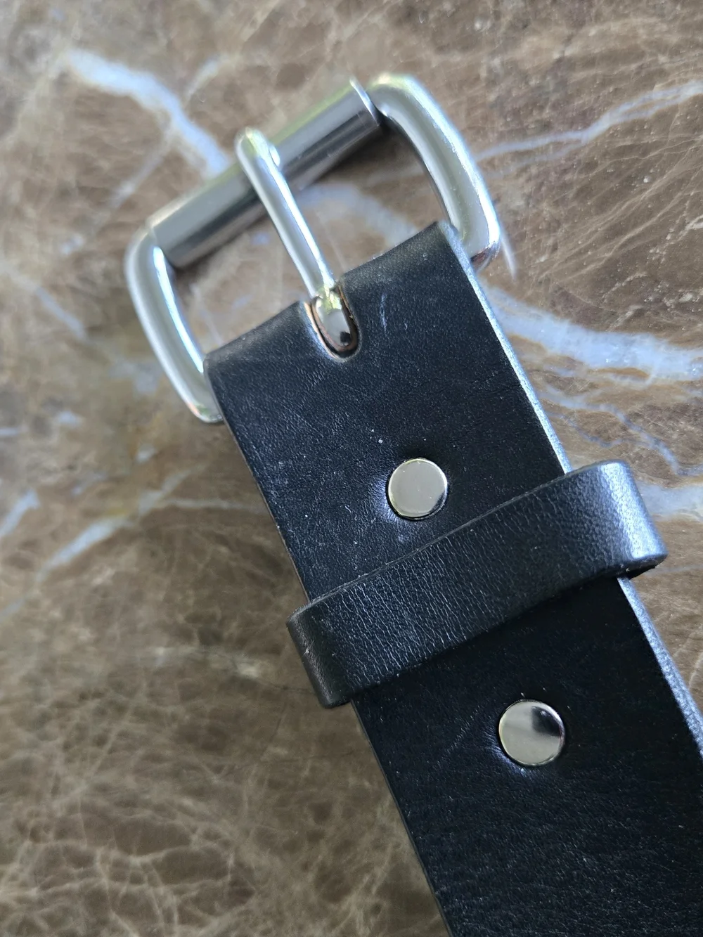 Filson Black Genuine Bridle Leather Belt